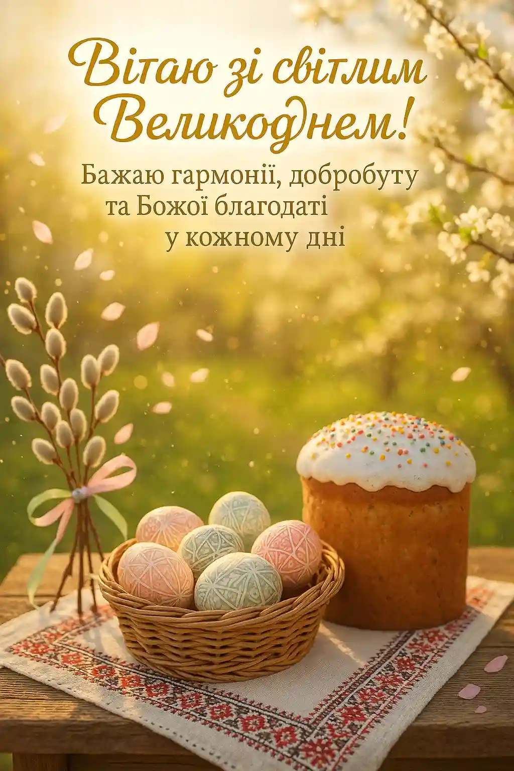 Привітання з великоднем у прозі