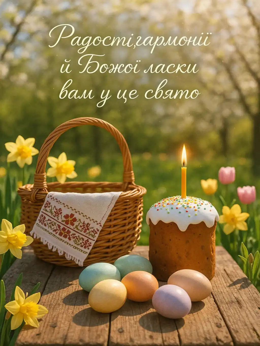 Привітання з великоднем у прозі