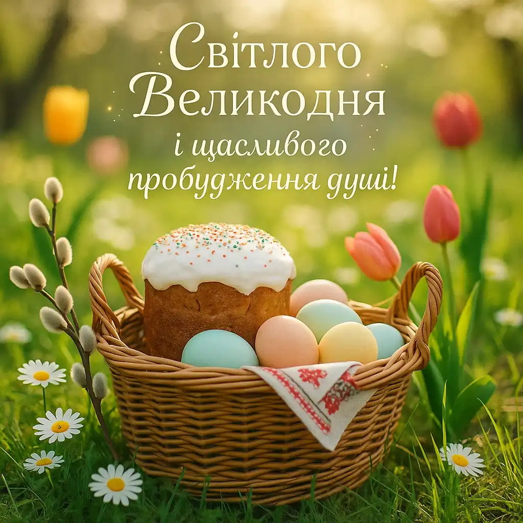 Привітання з великоднем у прозі