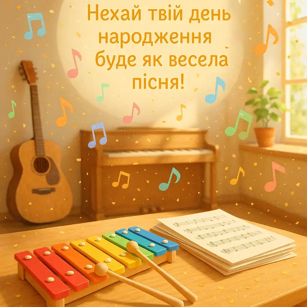 Музичне привітання з днем народження онука