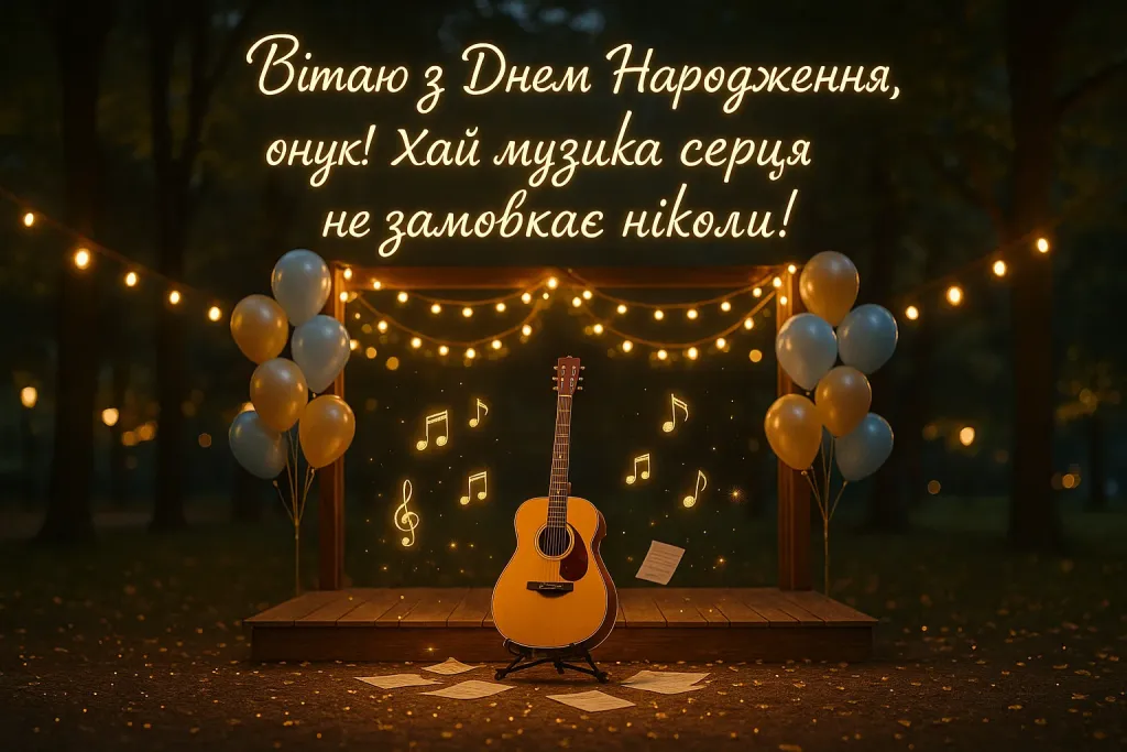 Музичне привітання з днем народження онука