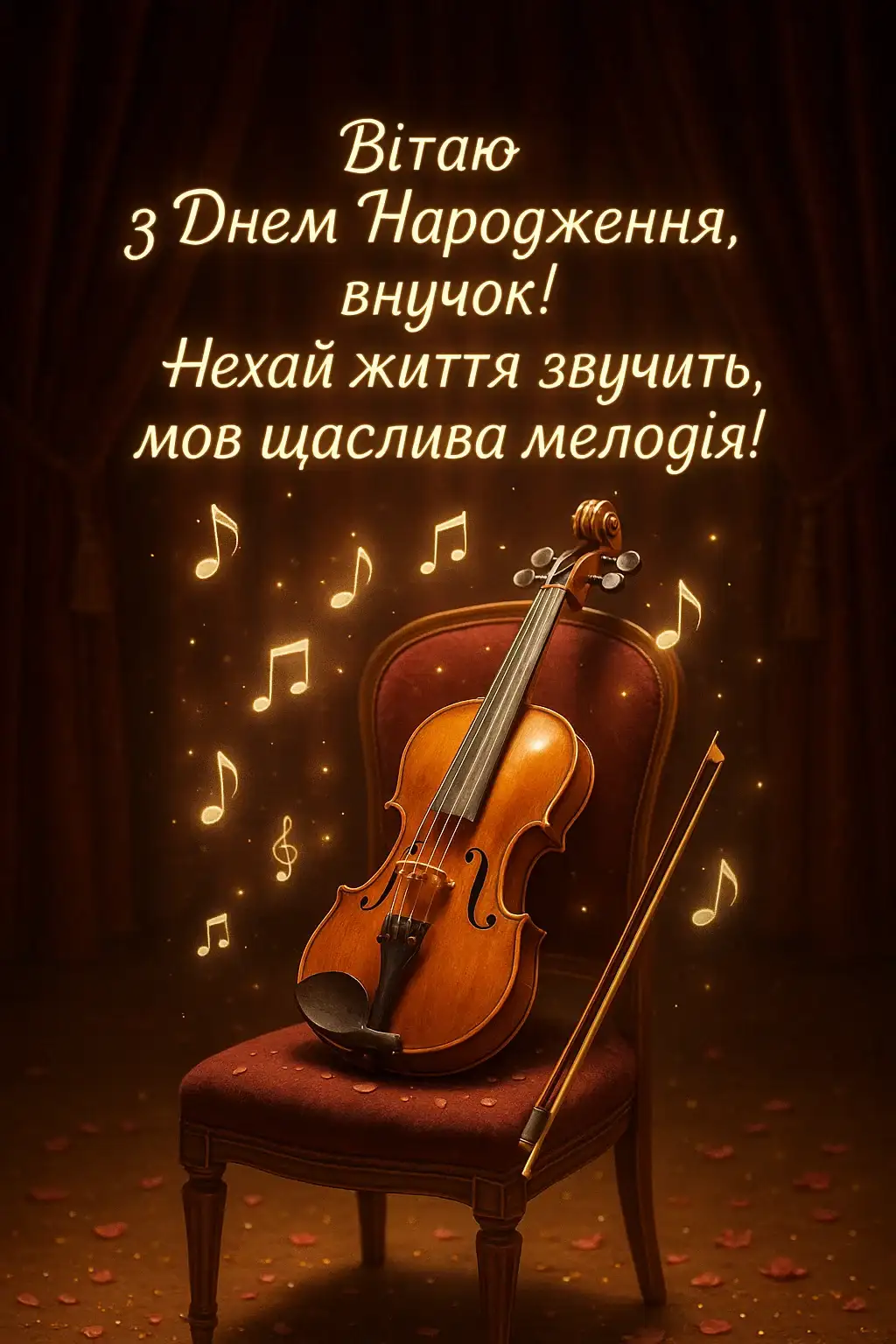 Музичне привітання з днем народження онука