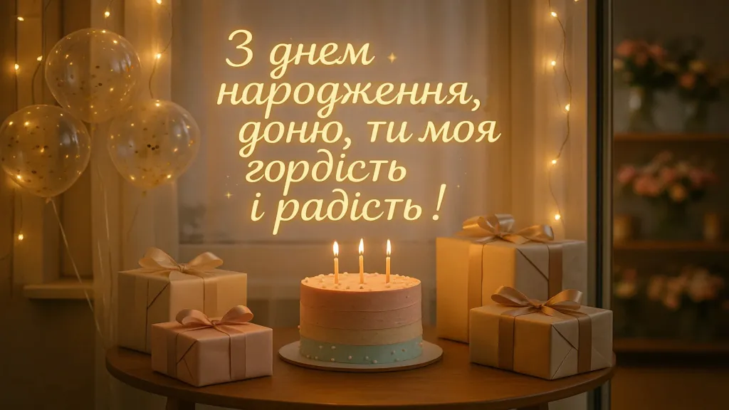 Привітання для донечки