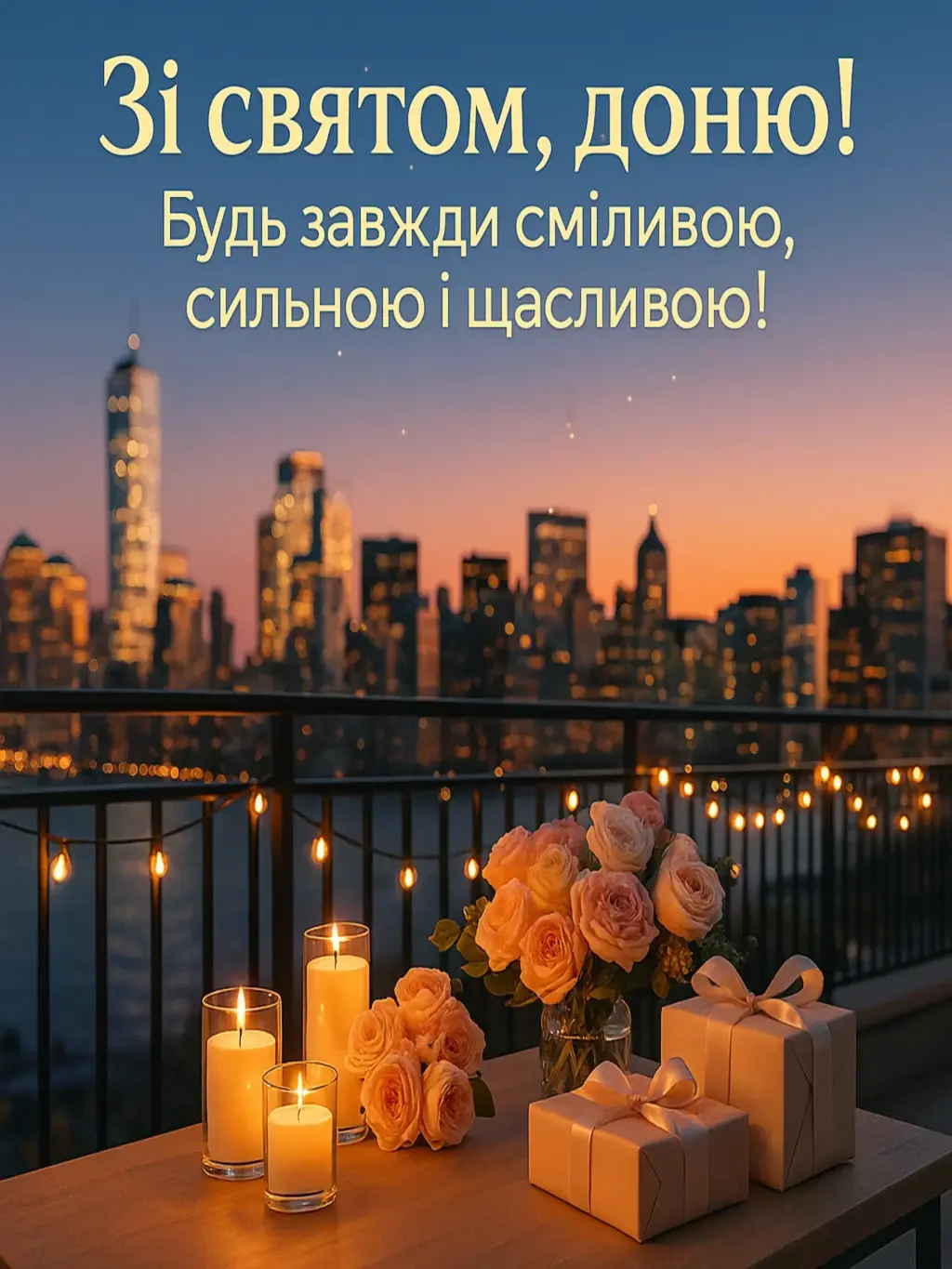 Привітання для донечки