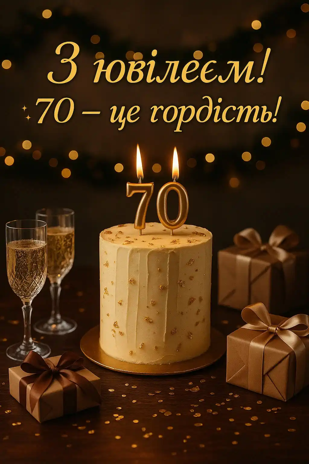 Привітання з 70-річчям мужчини