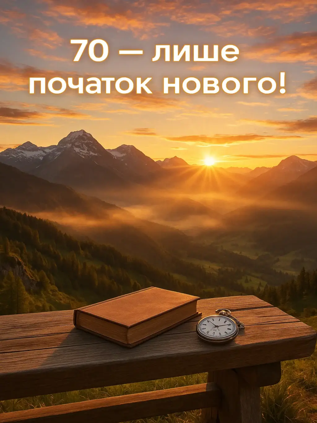 Привітання з 70-річчям мужчини