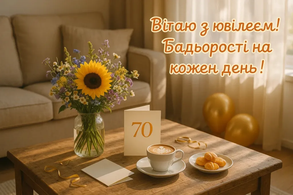Привітання з 70-річчям мужчини