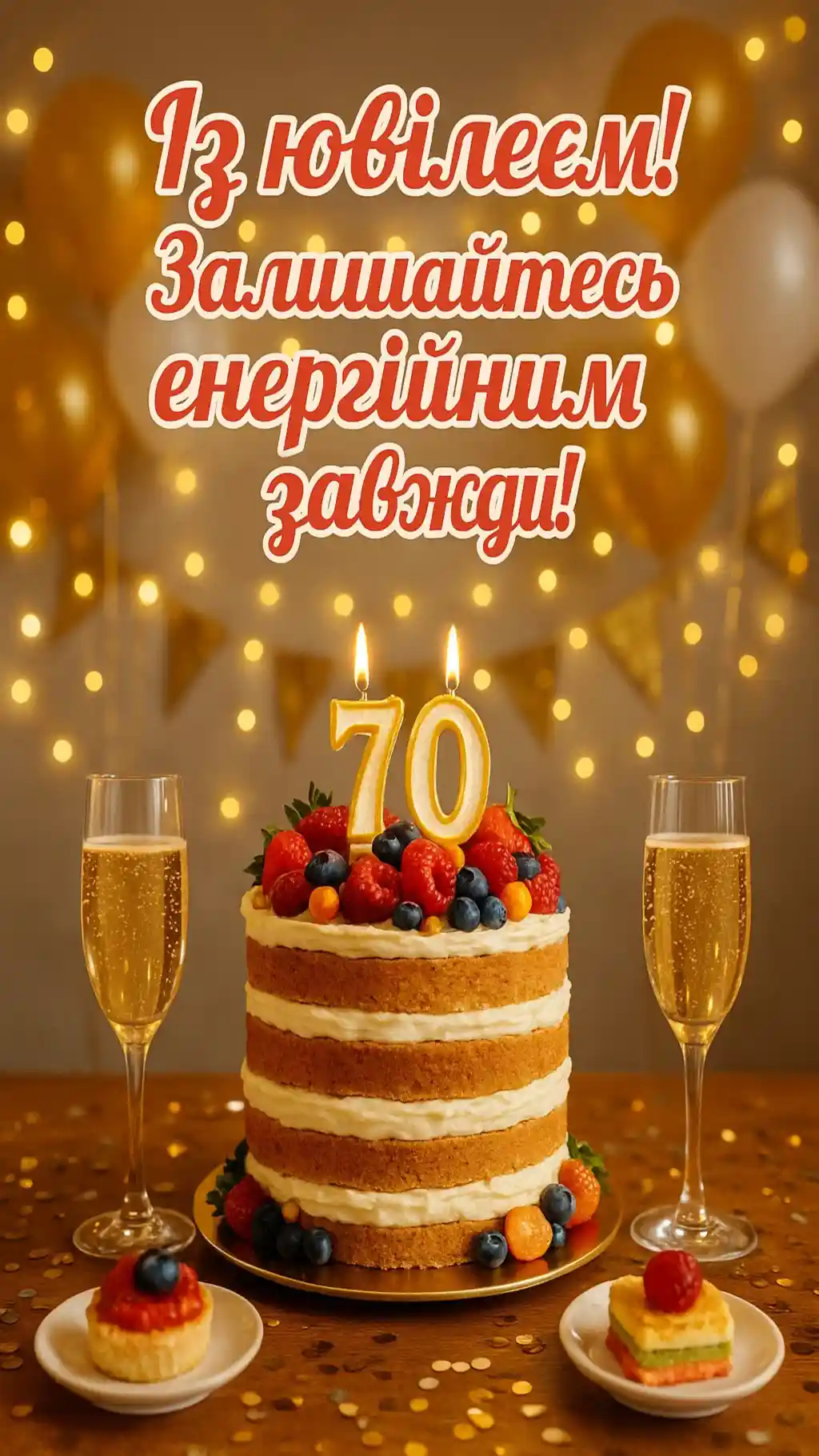 Привітання з 70-річчям мужчини