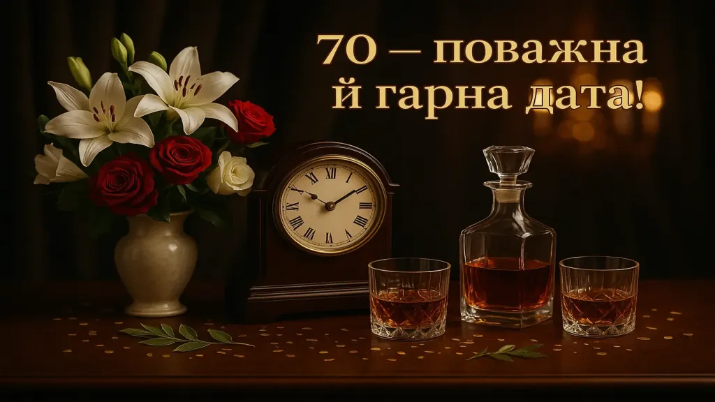 Привітання з 70-річчям мужчини