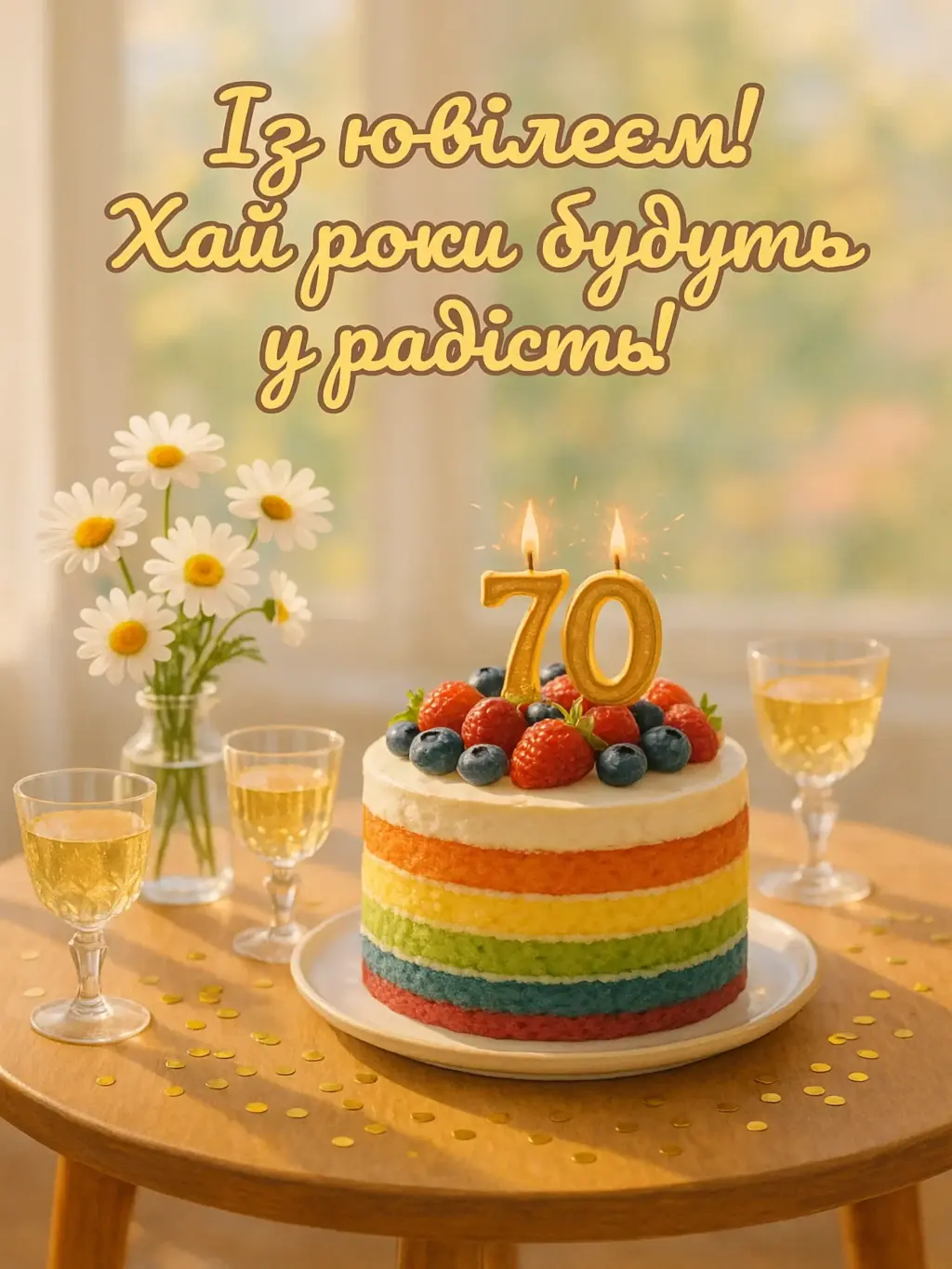 Привітання з 70-річчям мужчини