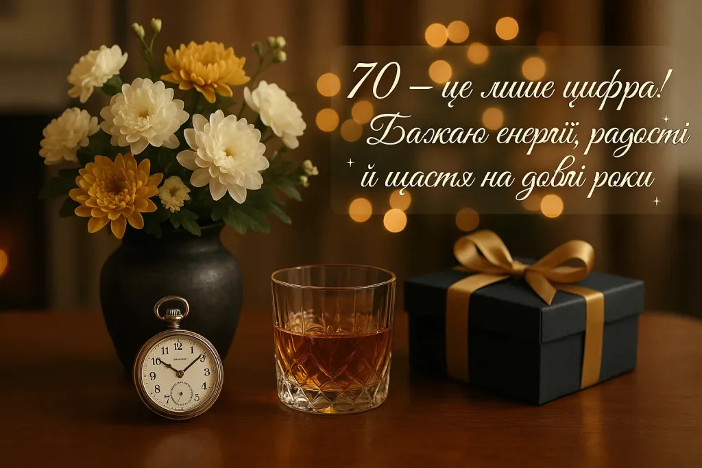 Привітання з 70-річчям мужчини