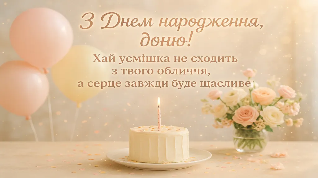 Привітання з днем народження для дочки