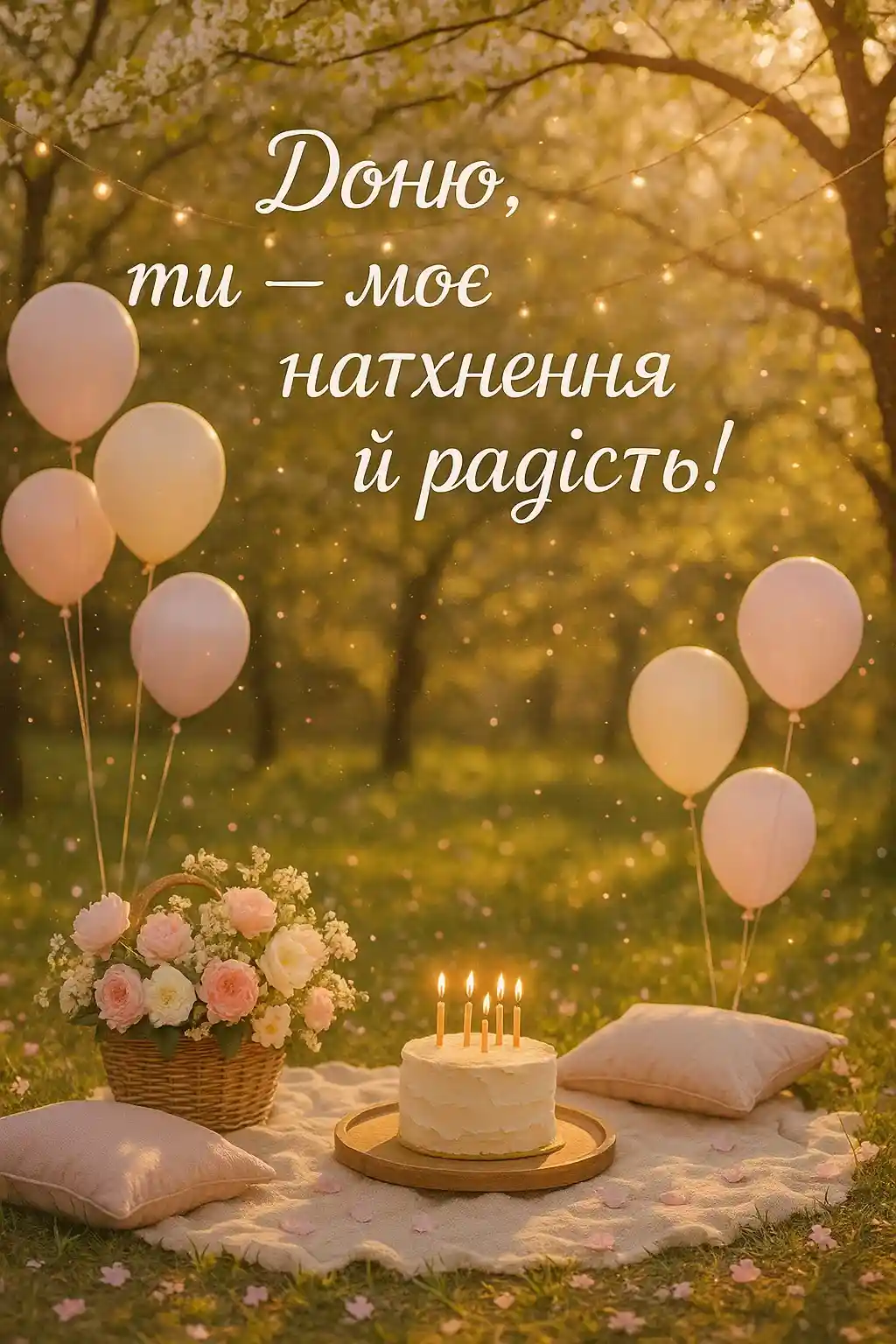 Привітання з днем народження для дочки