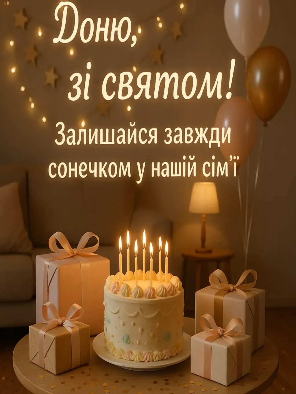 Привітання з днем народження для дочки
