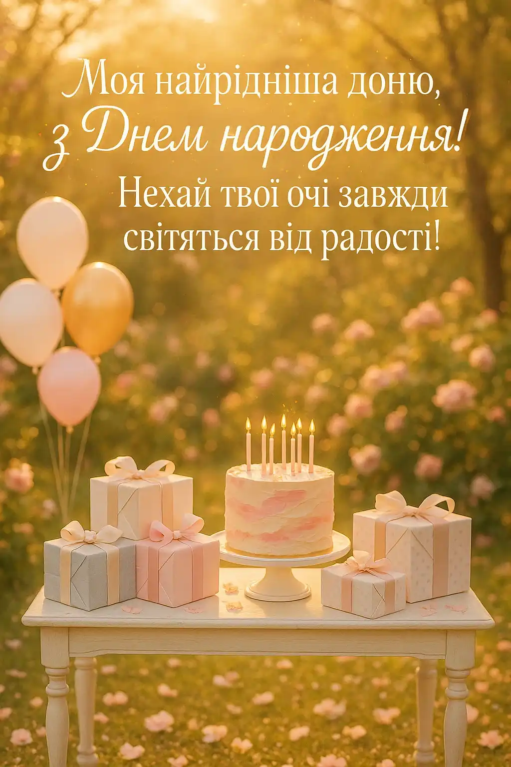 Привітання з днем народження для дочки