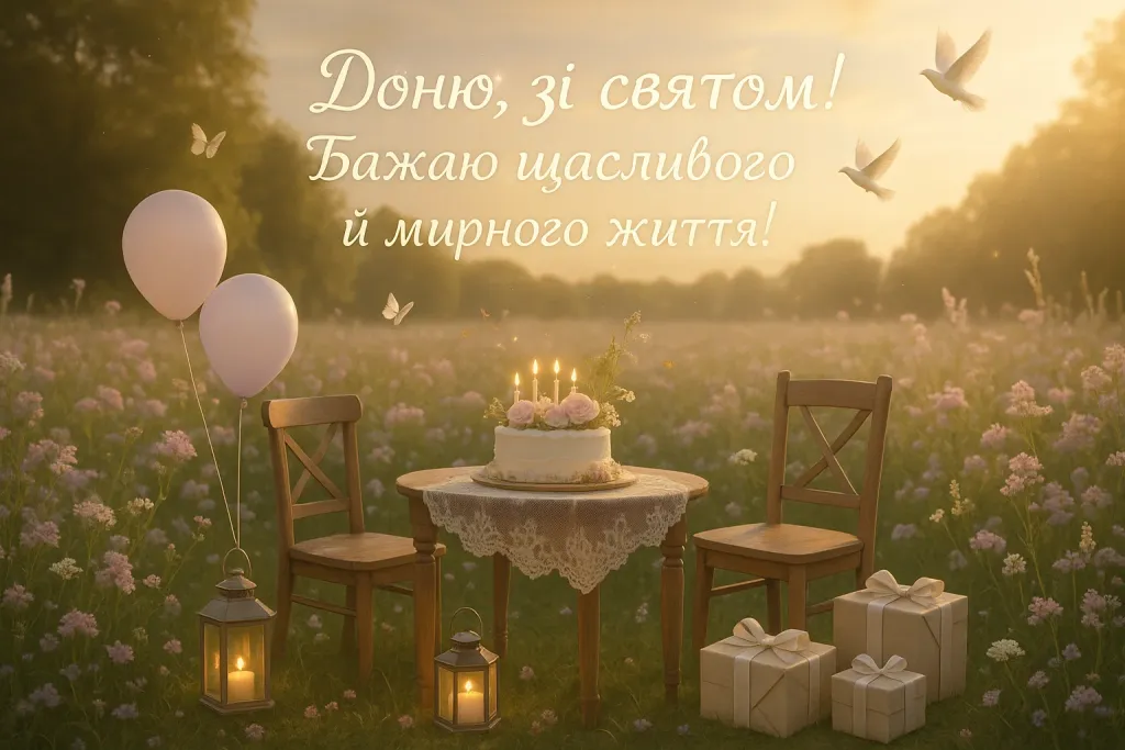 Привітання з днем народження для дочки