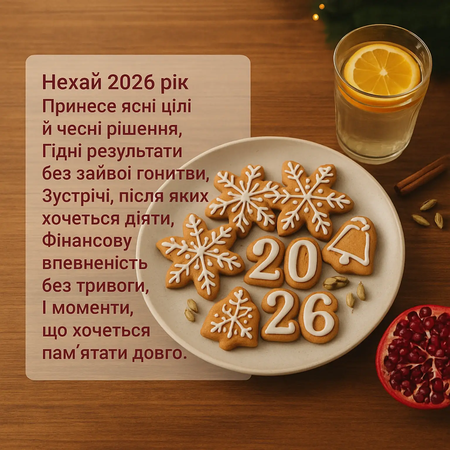 Щирі привітання з Новим роком 2026