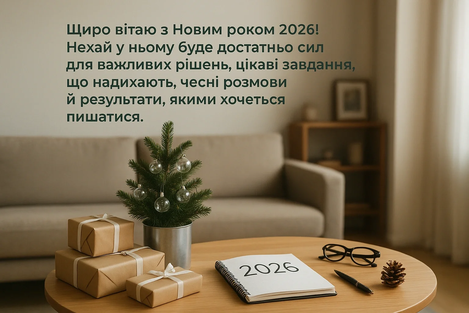 Щирі привітання з Новим роком 2026