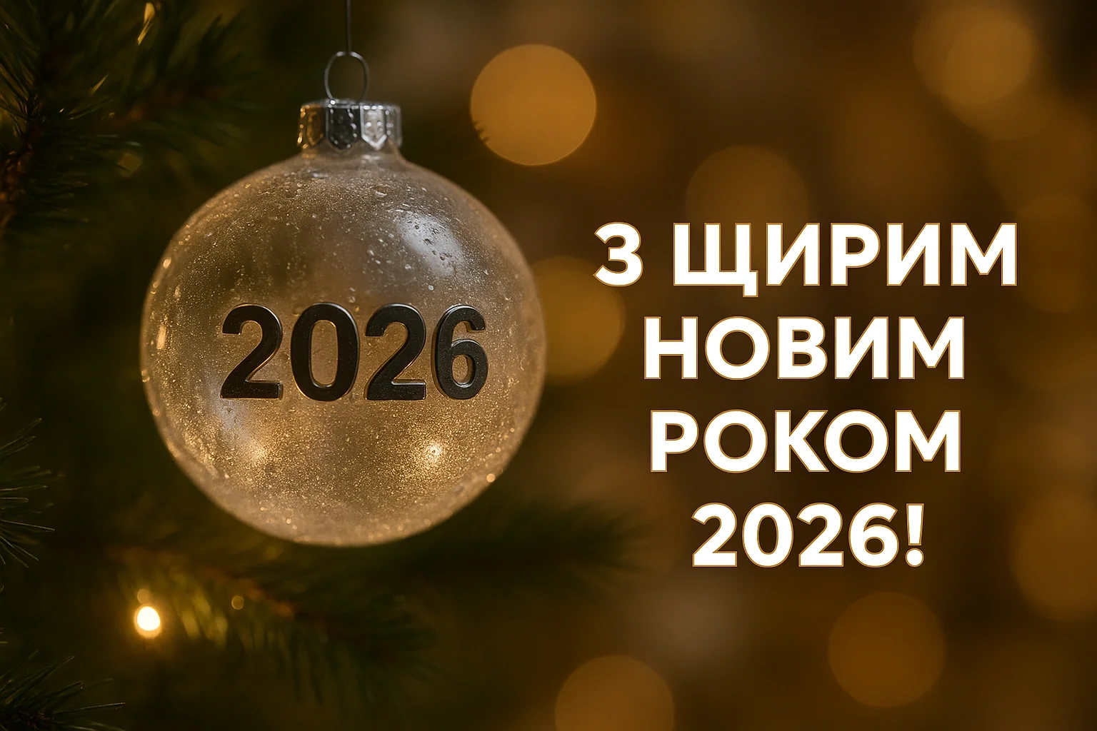 Щирі привітання з Новим роком 2026