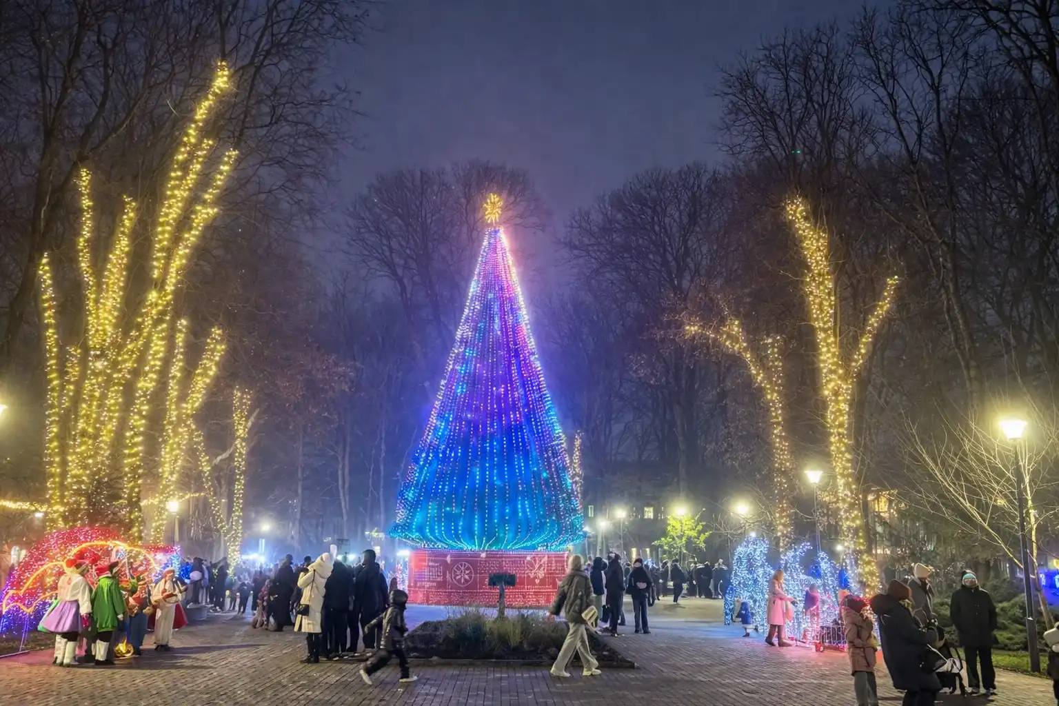 Головну ялинку відкрили у Хмельницькому: фоторепортаж