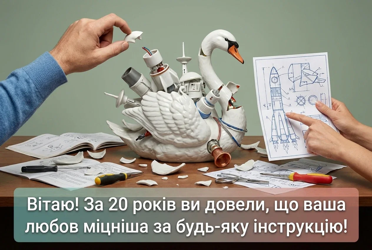 прикольні привітання 20 років весілля картинки