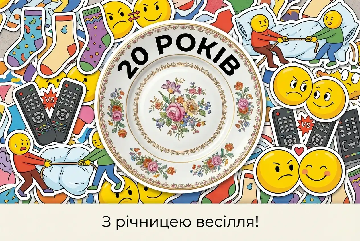 прикольні привітання 20 років весілля картинки