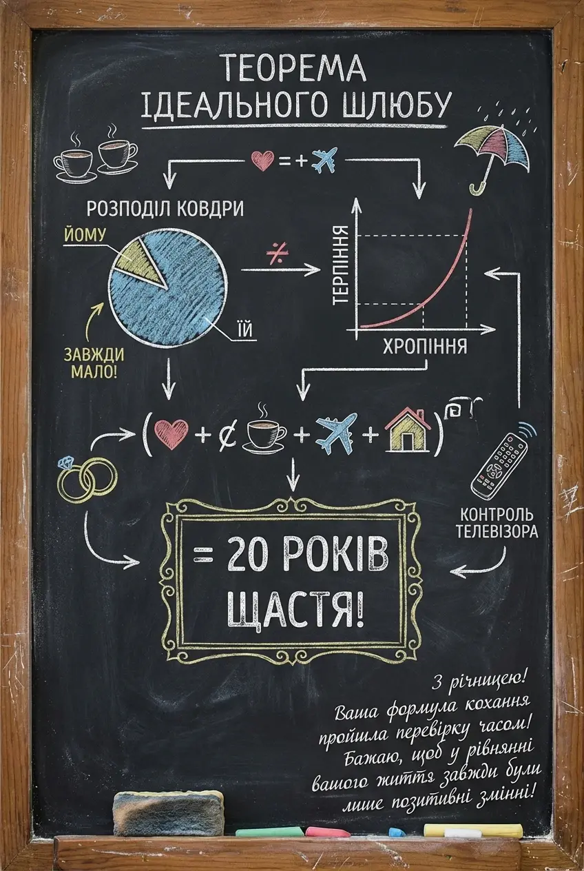 прикольні привітання 20 років весілля картинки