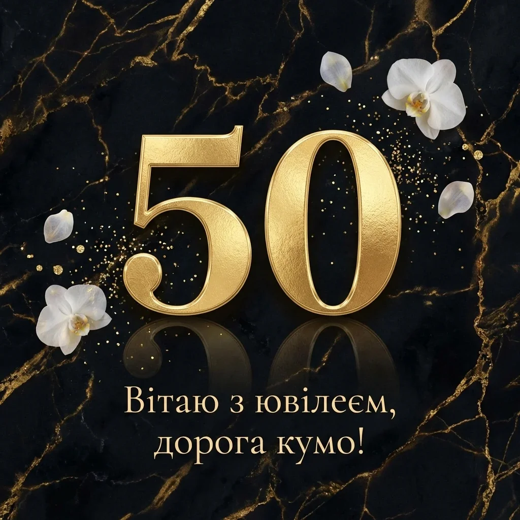 вітання кумі з ювілеєм 50