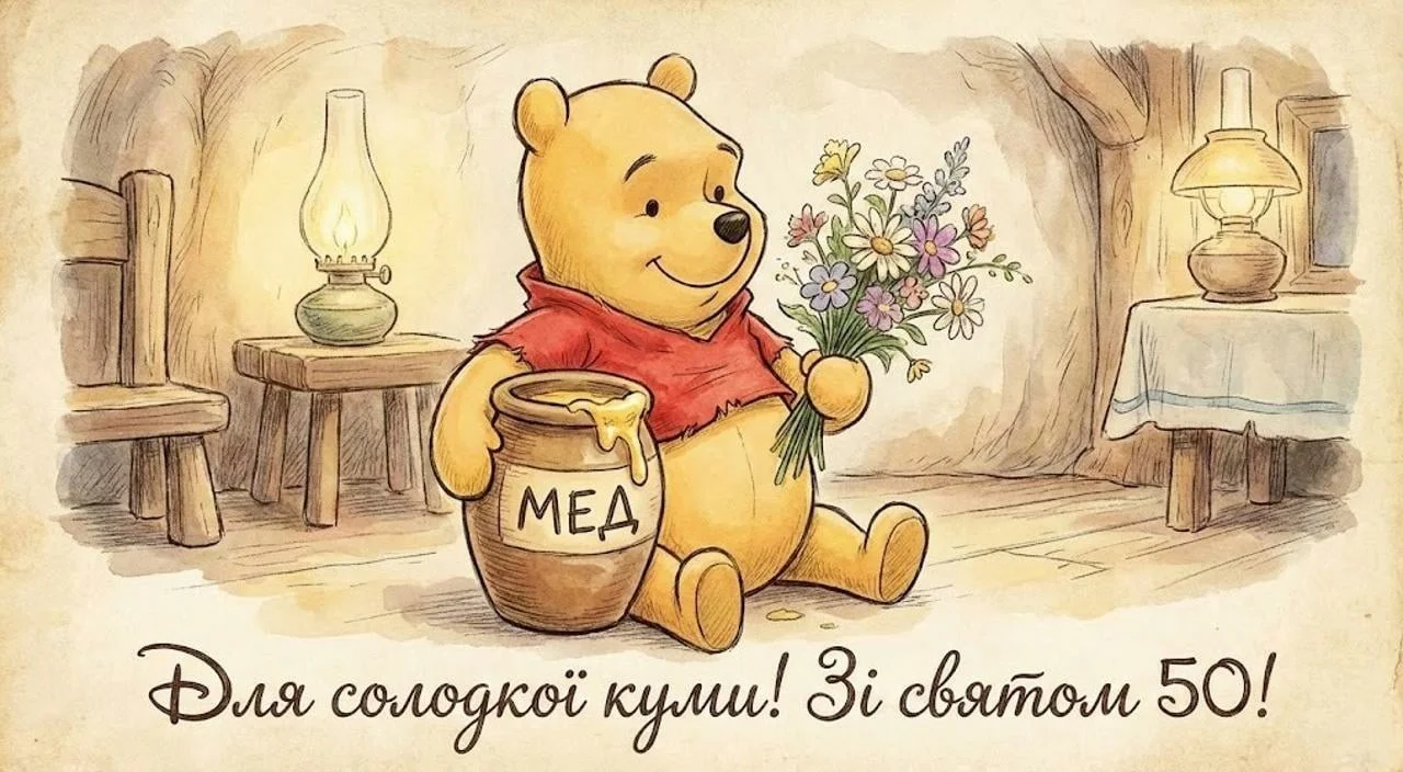 Вітання для куми з ювілеєм на 50 років