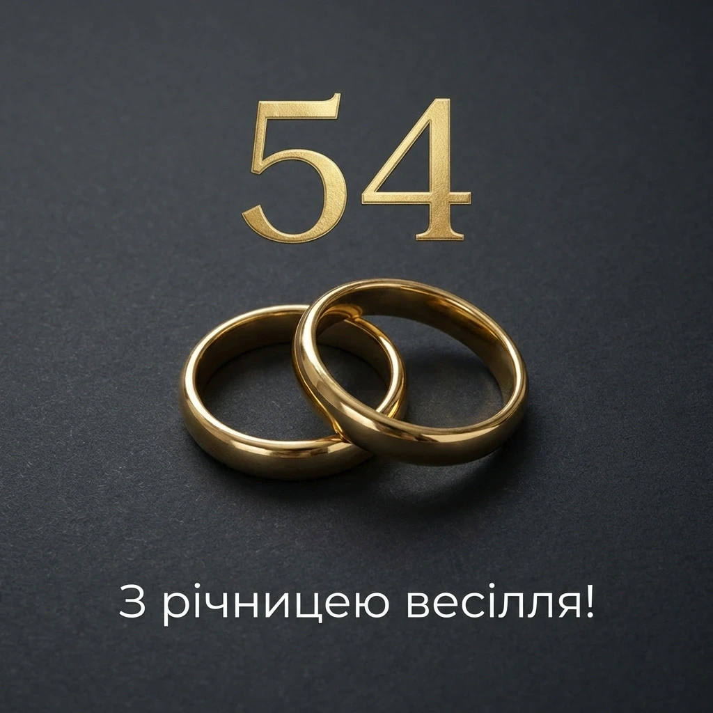 54 роки весілля