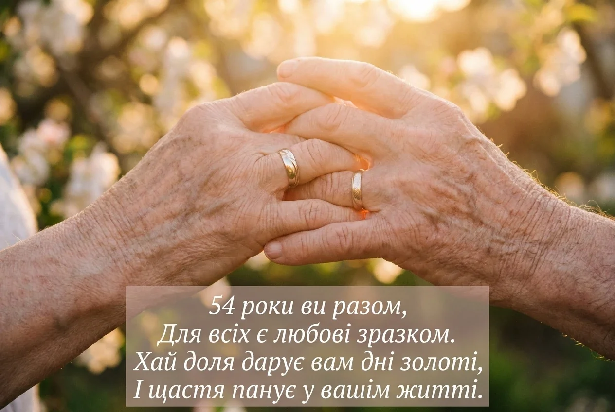 54 роки весілля