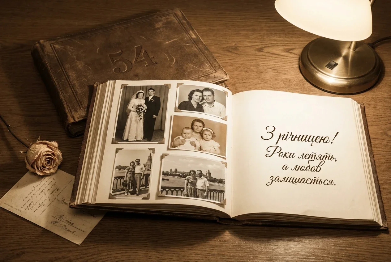 54 роки весілля