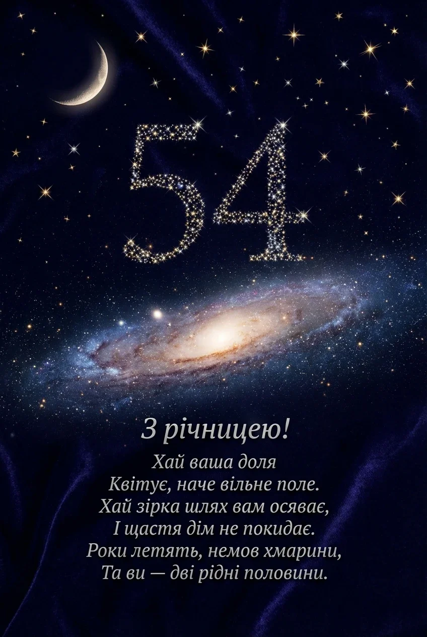 54 роки весілля