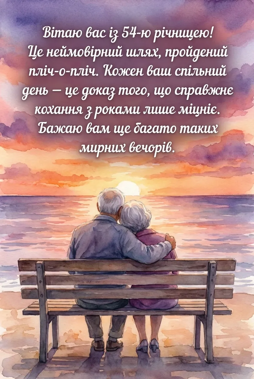 54 роки весілля