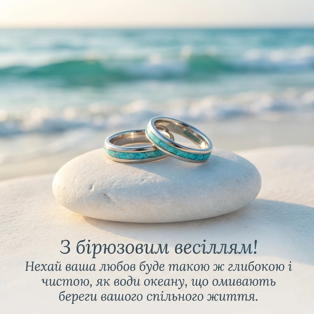 бірюзове 18 років весілля привітання