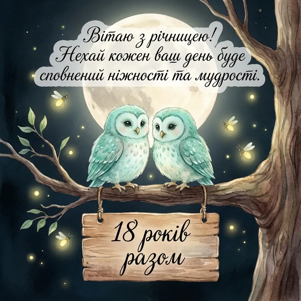 бірюзове 18 років весілля привітання