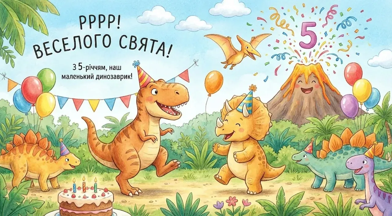 Привітання для онука з днем народження на 5 років