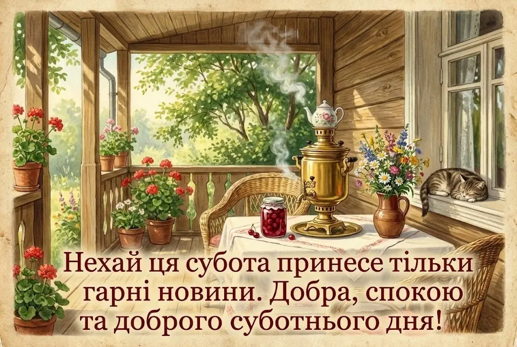 Доброго суботнього дня: картинки українською для душевних вітань та гарного настрою