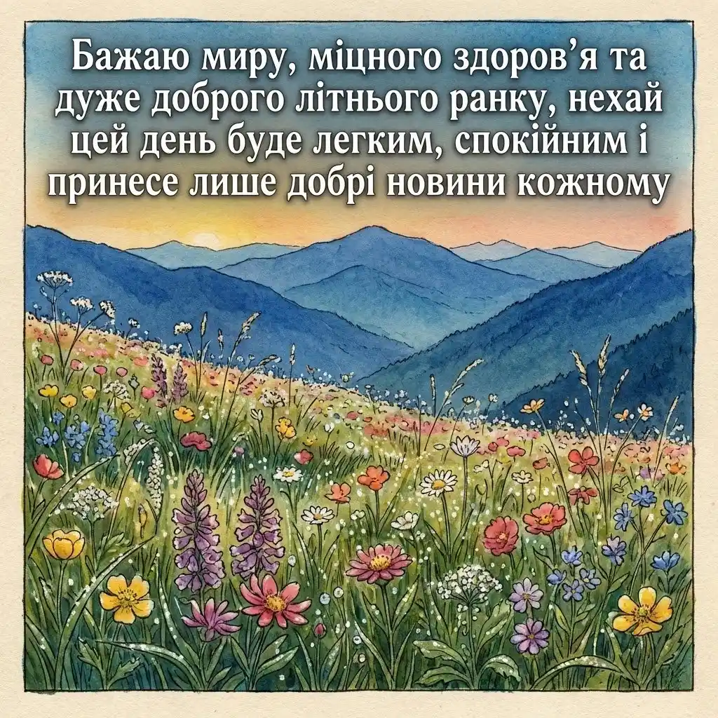 Доброго літнього ранку: картинки та душевні побажання для гарного настрою