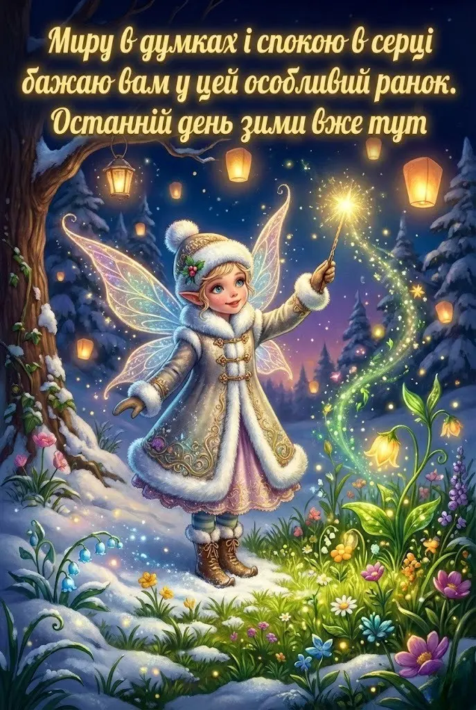Доброго ранку! З останнім днем зими: душевні вітання та найкращі листівки для теплого настрою