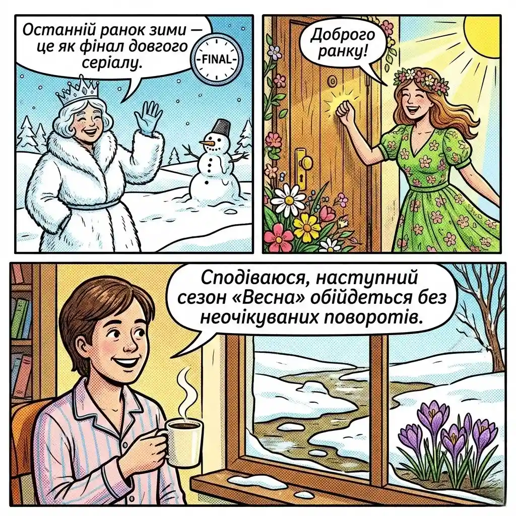 Доброго ранку! З останнім днем зими: душевні вітання та найкращі листівки для теплого настрою