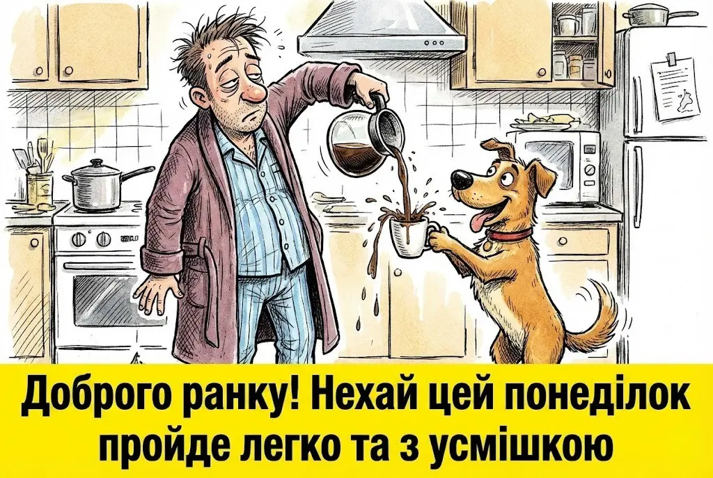 Понеділок, доброго ранку: картинки з гумором та прикольні листівки для бадьорого початку тижня