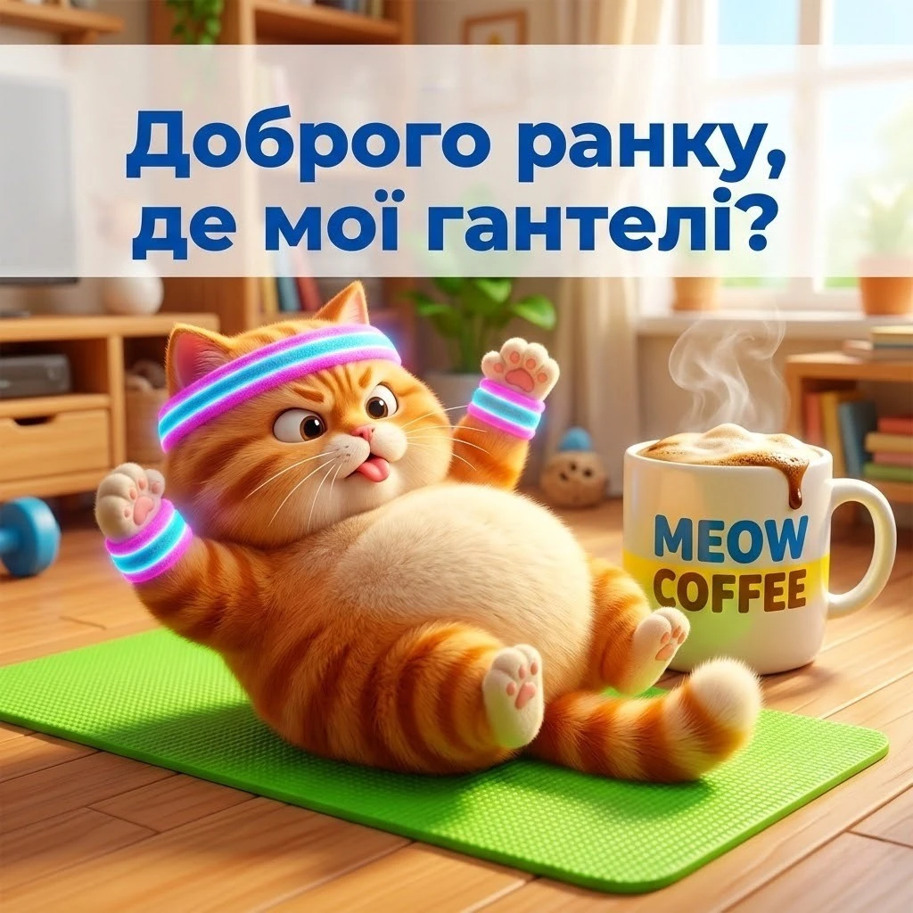 Доброго ранку: прикольні картинки, спортивна мотивація та гумор для бадьорого початку дня
