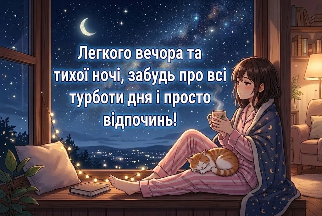 Доброго вечора та тихої ночі: картинки для релаксу після роботи та душевний гумор