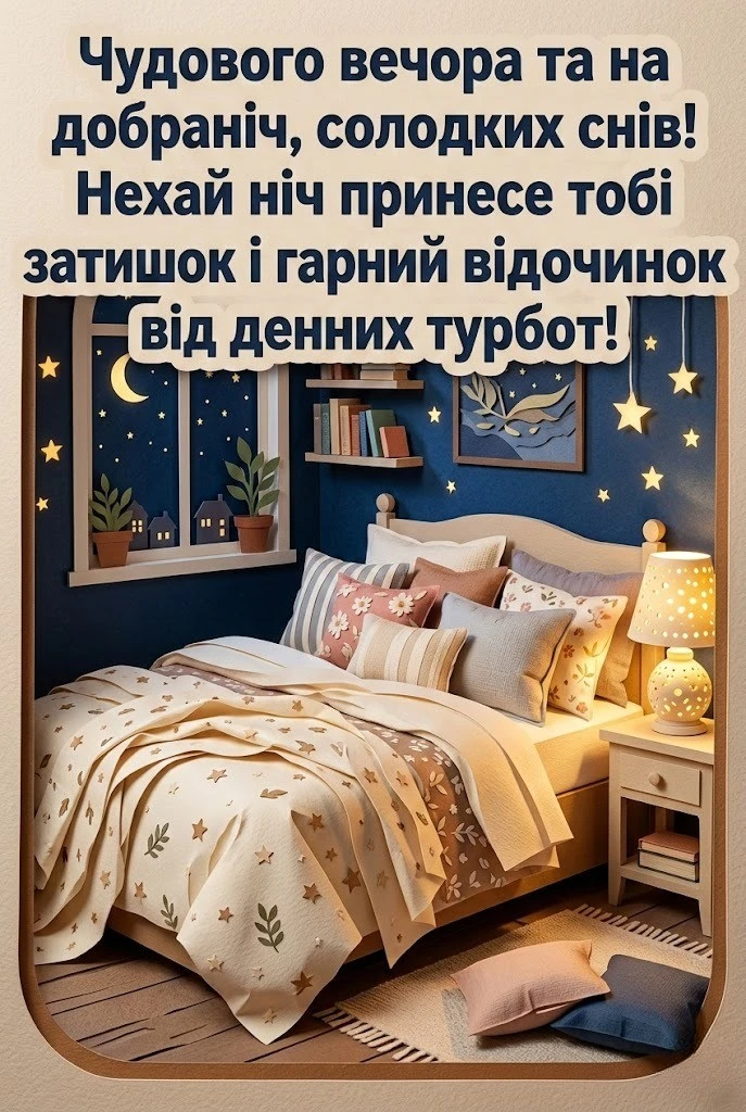 Доброго вечора та тихої ночі: картинки для релаксу після роботи та душевний гумор