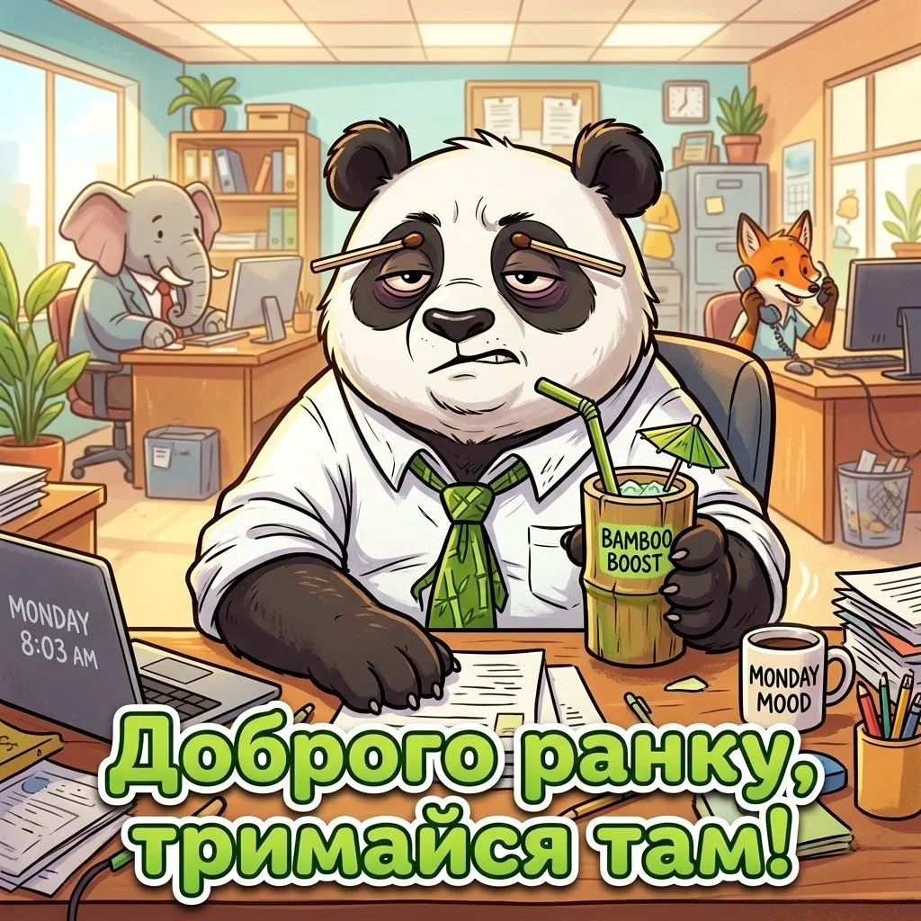 Доброго ранку понеділка: прикольні картинки та душевні побажання для легкого початку тижня