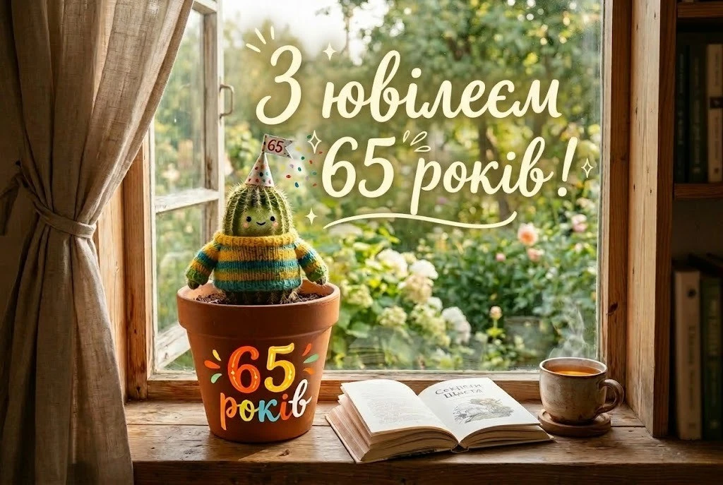 Секрети щастя в 65: Привітання, що заряджають оптимізмом та сміхом