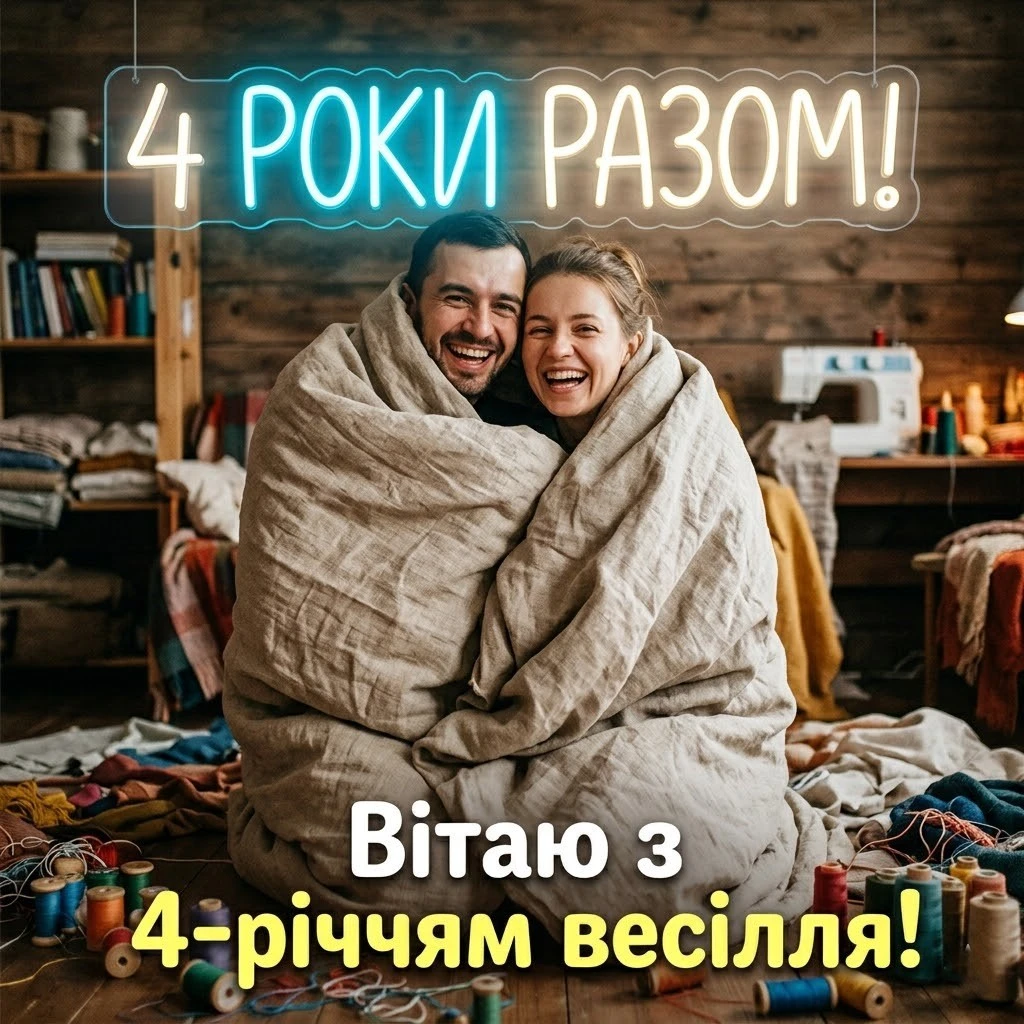 Привітання на 4 роки весілля: найкращі побажання у віршах та прозі