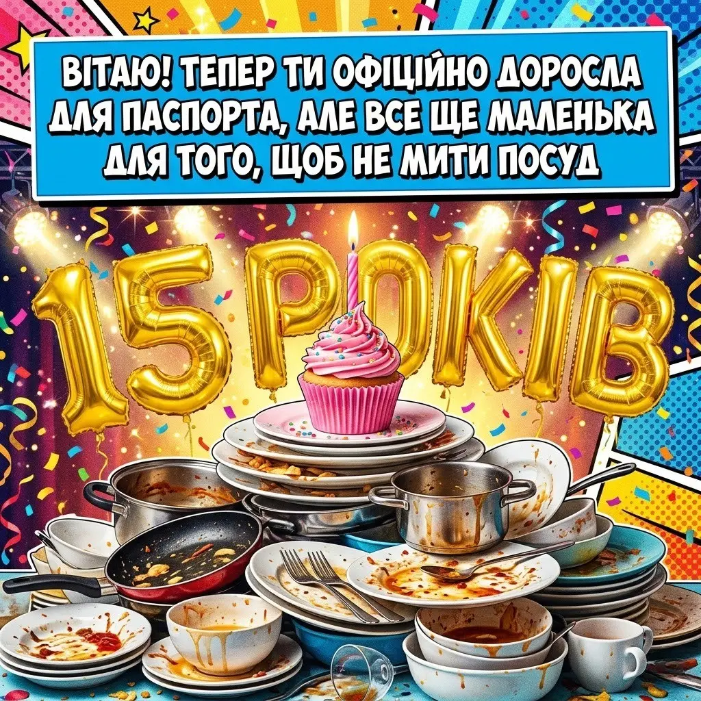 Найкращі привітання з днем народження дівчинці на 15 років: проза, вірші та картинки