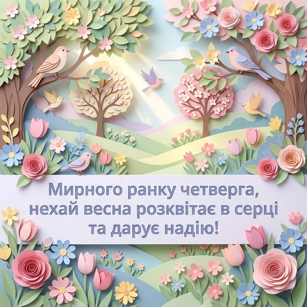 Доброго мирного ранку четверга: найкращі картинки та весняні листівки для душевного настрою